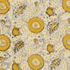 yellow botanical linen fabric from Linwood Fabrics