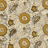 yellow botanical linen fabric from Linwood Fabrics