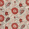 red botanical linen fabric from Linwood Fabrics