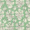 green traditional linen fabric from Linwood Fabrics