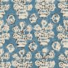 blue traditional linen fabric from Linwood Fabrics