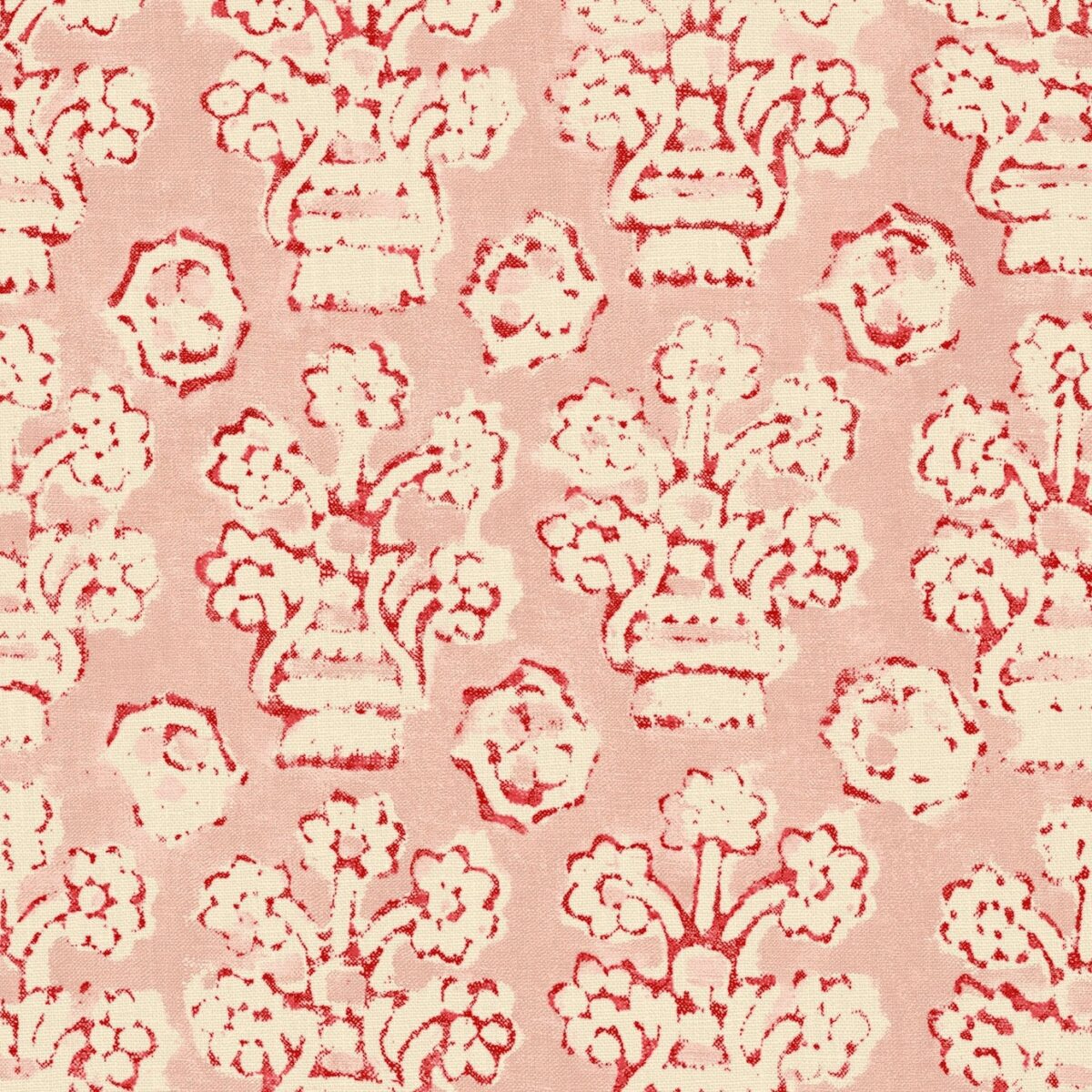 Shirin Fabric – Petal by pink traditional linen fabric from Linwood Fabrics