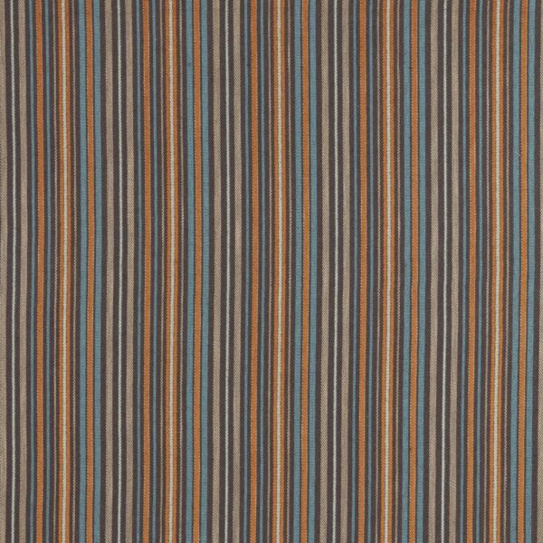 Hendrix Fabric - Noir by orange striped jacquard fabric from iLiv