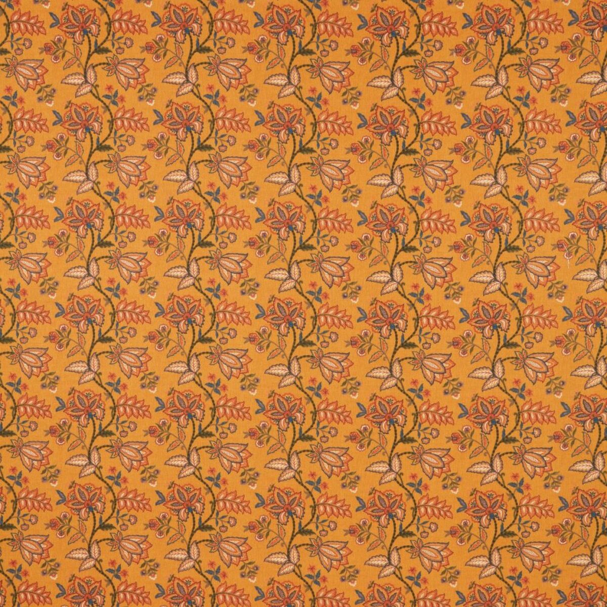 orange botanical cotton fabric from iLiv