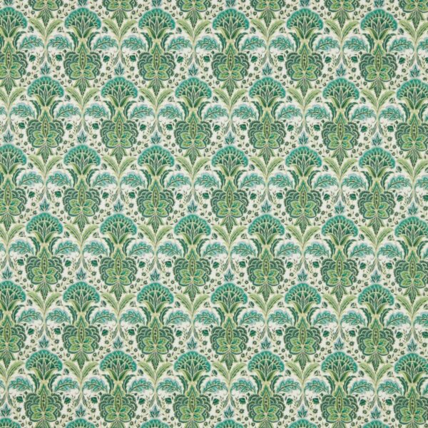 Rhapsody Fabric - Absinthe by green botanical cotton fabric from iLiv