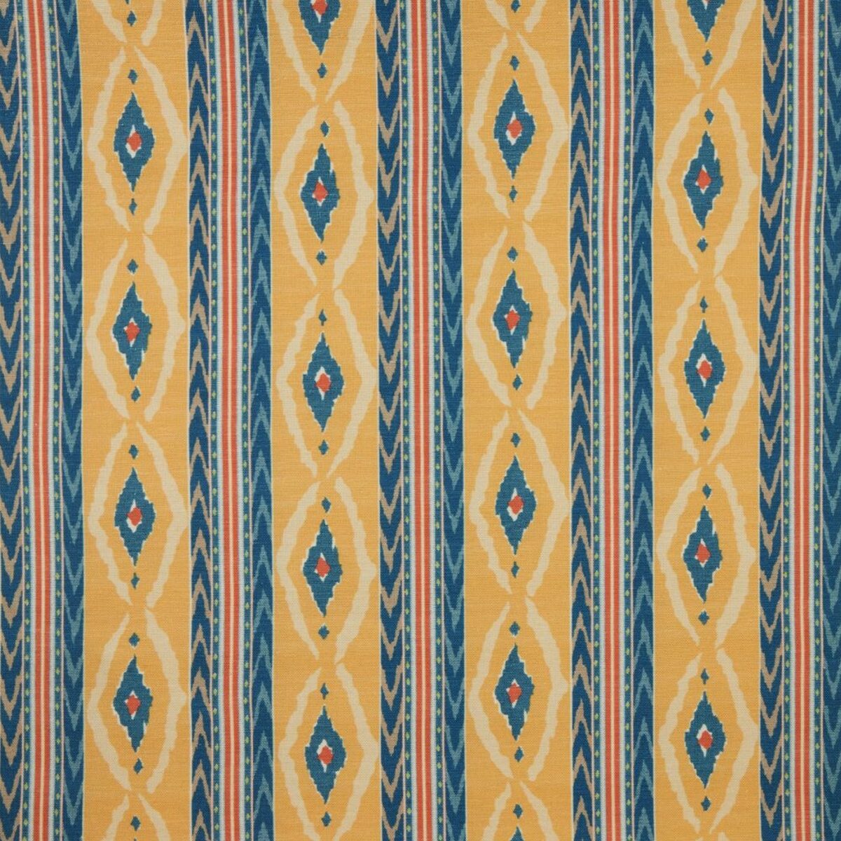 Santana Fabric - Saffron by yellow striped woven fabric from iLiv