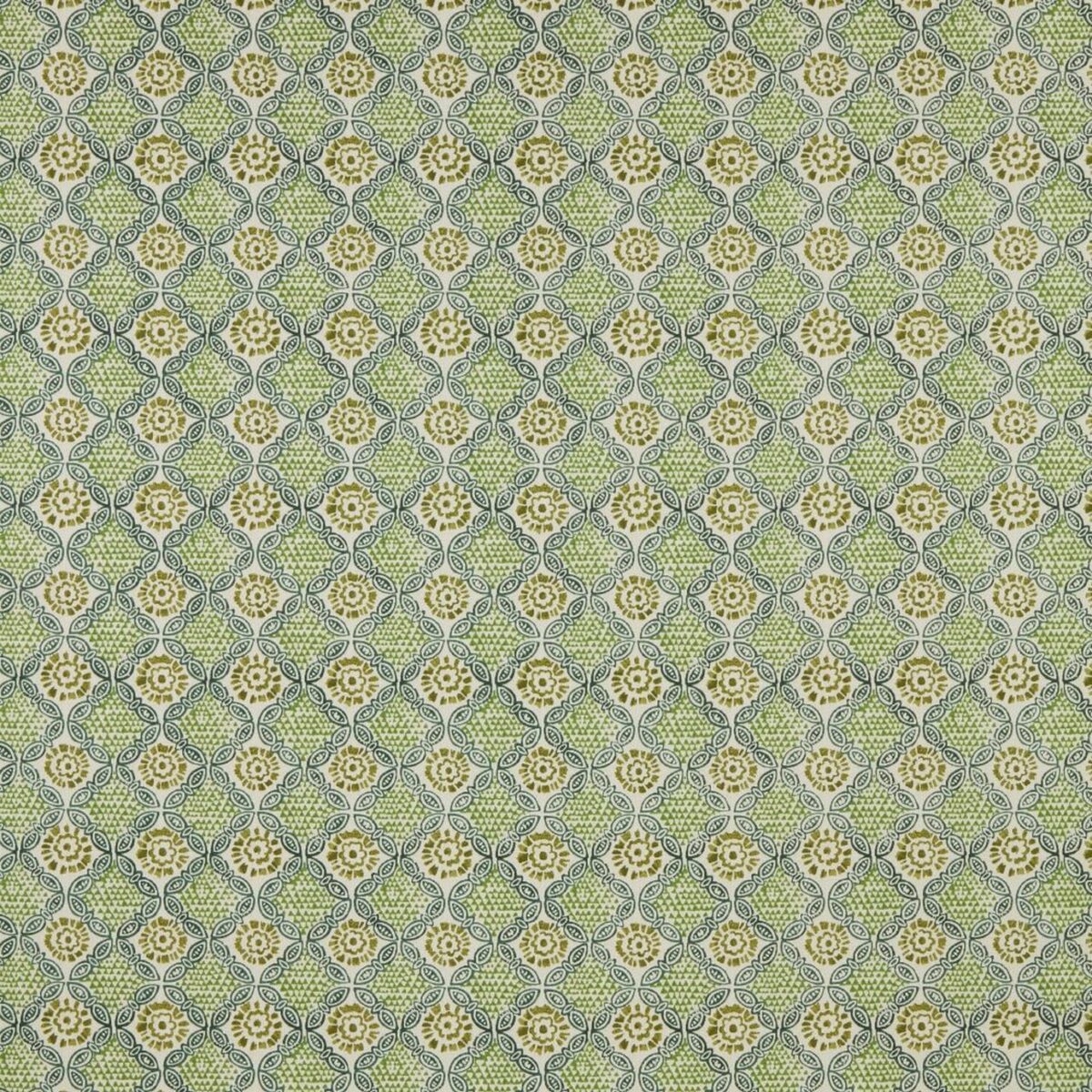 Stardust Fabric - Absinthe by green botanical cotton fabric from iLiv