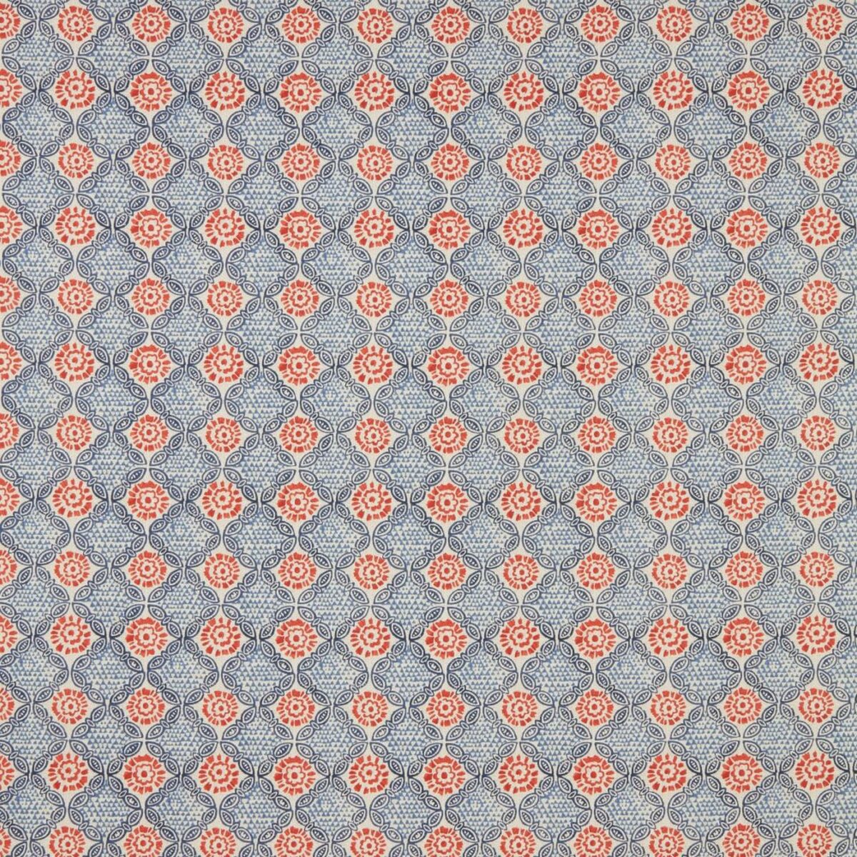 Stardust Fabric - Chilli by blue botanical cotton fabric from iLiv