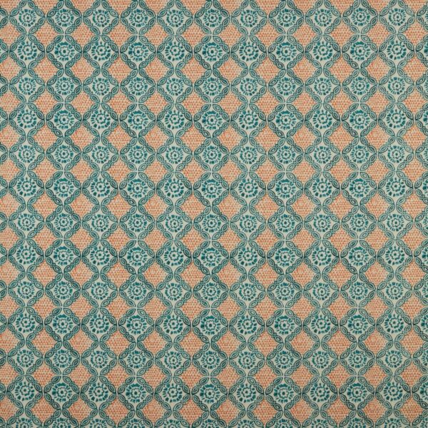 Stardust Fabric - Seafoam by green botanical cotton fabric from iLiv