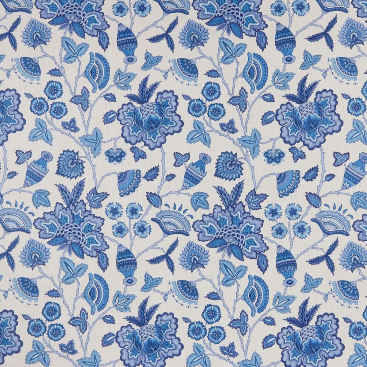Summer Fabric - Batik by blue botanical cotton fabric from iLiv
