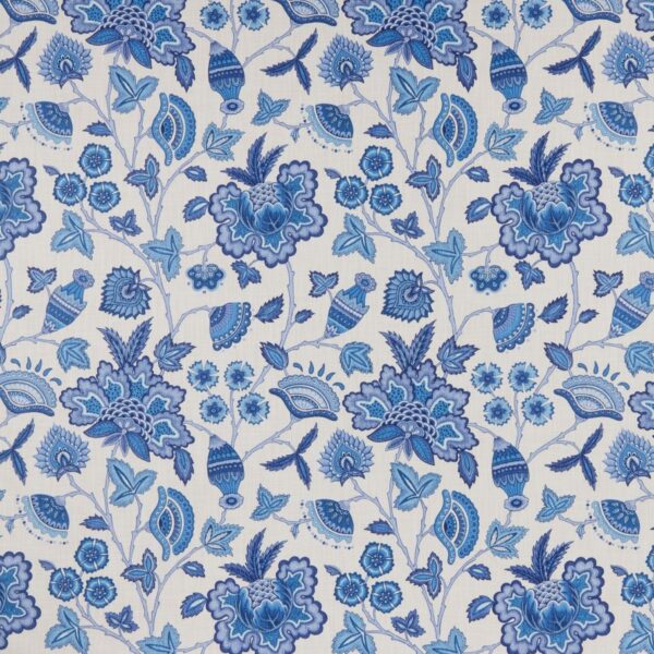 Summer Fabric - Batik by blue botanical cotton fabric from iLiv