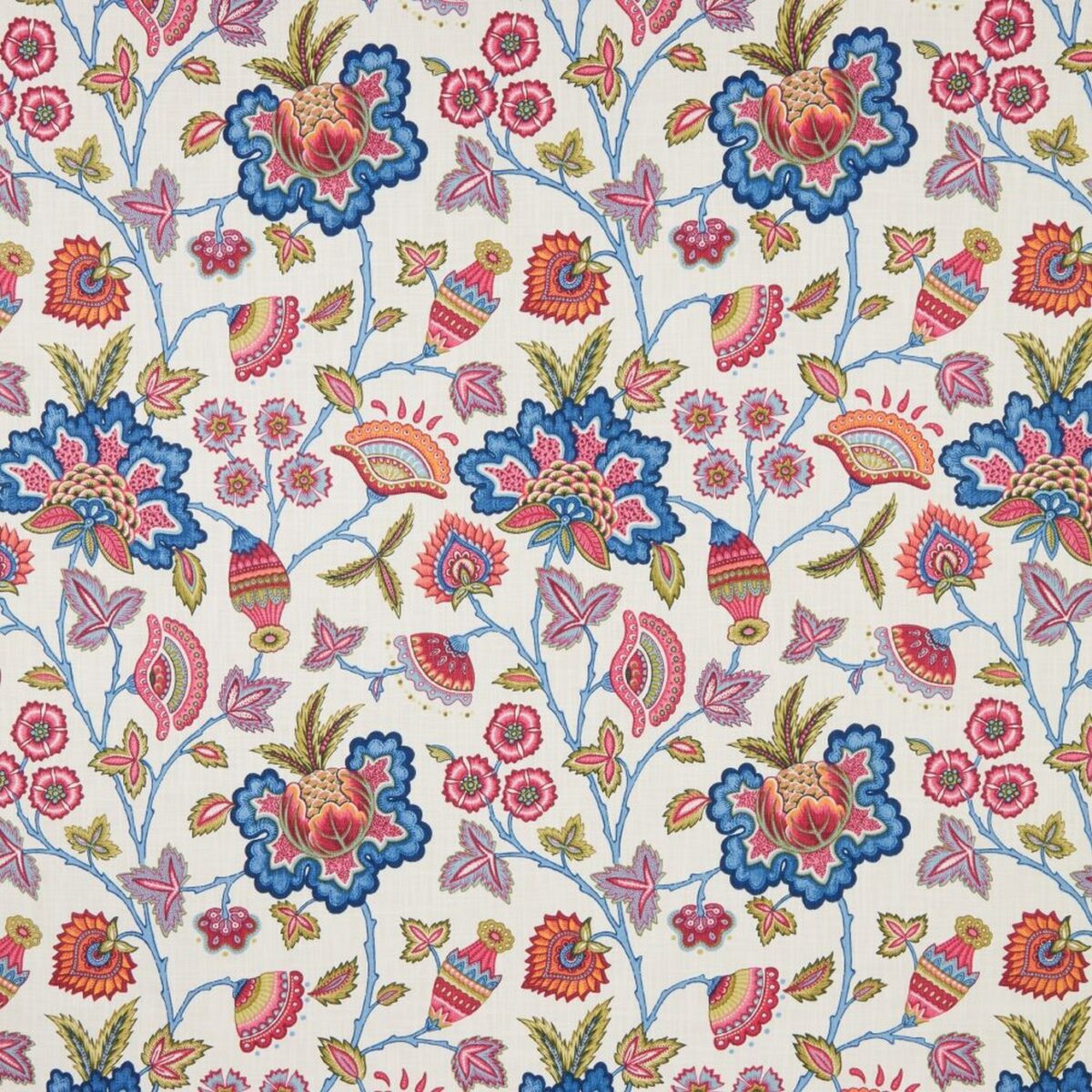 red botanical cotton fabric from iLiv
