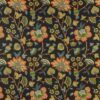 black-grey botanical cotton fabric from iLiv