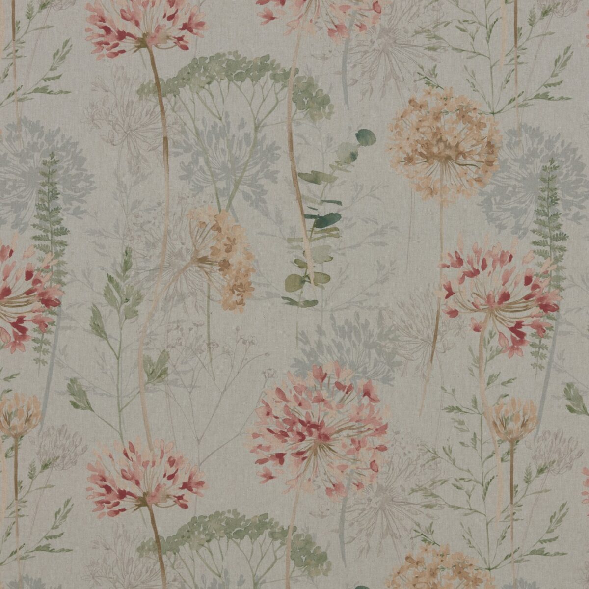 blue botanical cotton fabric from iLiv