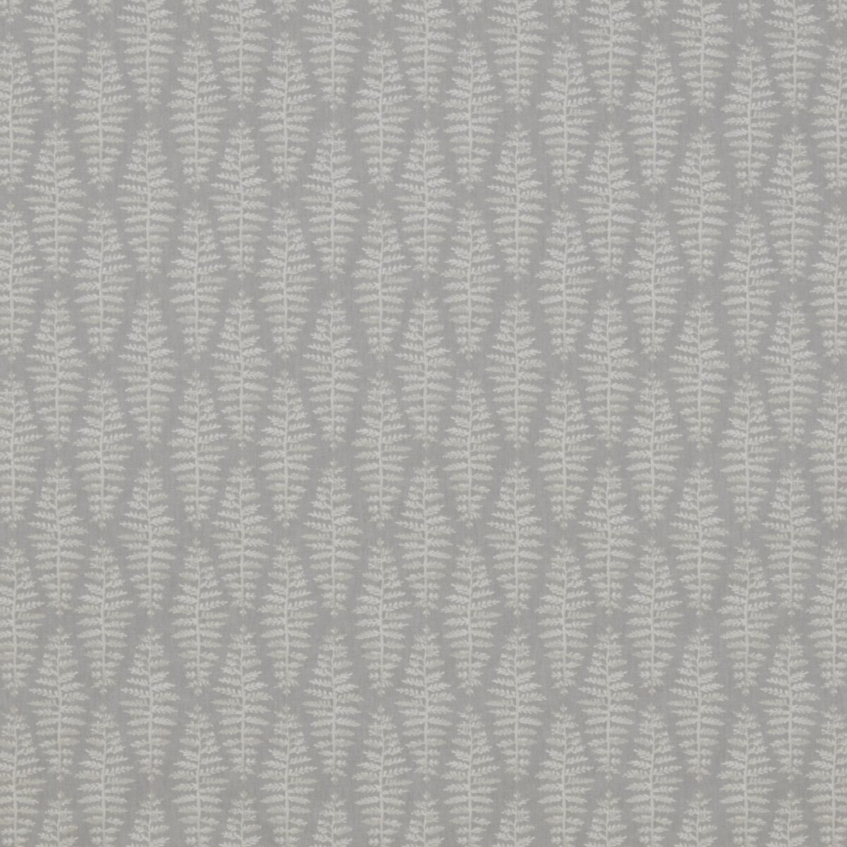 Fernia Fabric - Dove by black-grey botanical cotton fabric from iLiv
