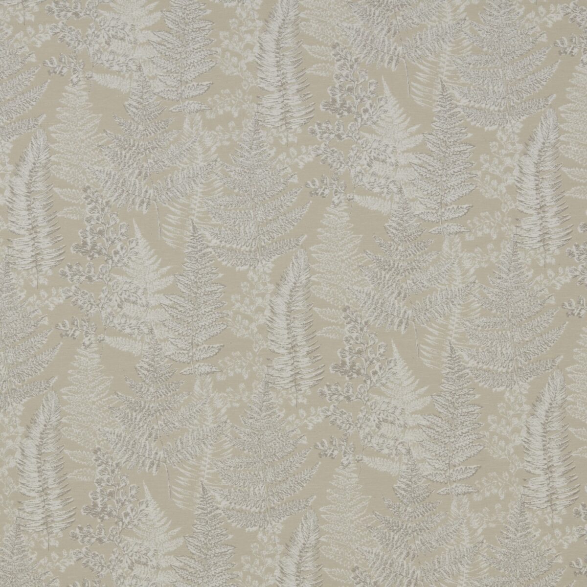 Woodland Walk Fabric - Clay by black-grey botanical jacquard fabric from iLiv