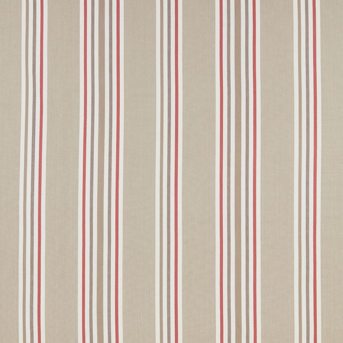 Maine Fabric - Raspberry by neutral striped woven fabric from iLiv