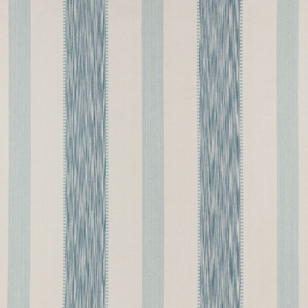Portland Fabric - Aqua by blue striped woven fabric from iLiv