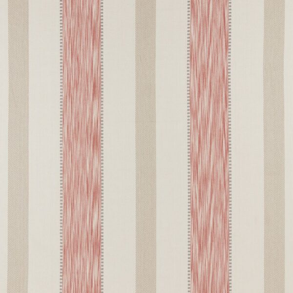Portland Fabric - Raspberry by red striped woven fabric from iLiv