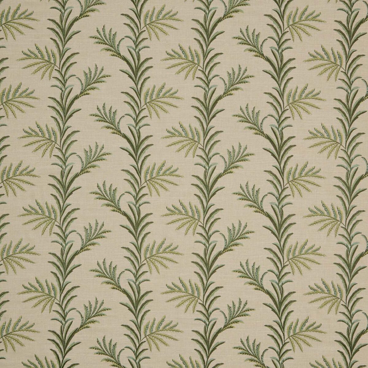 green botanical embroideried fabric from iLiv