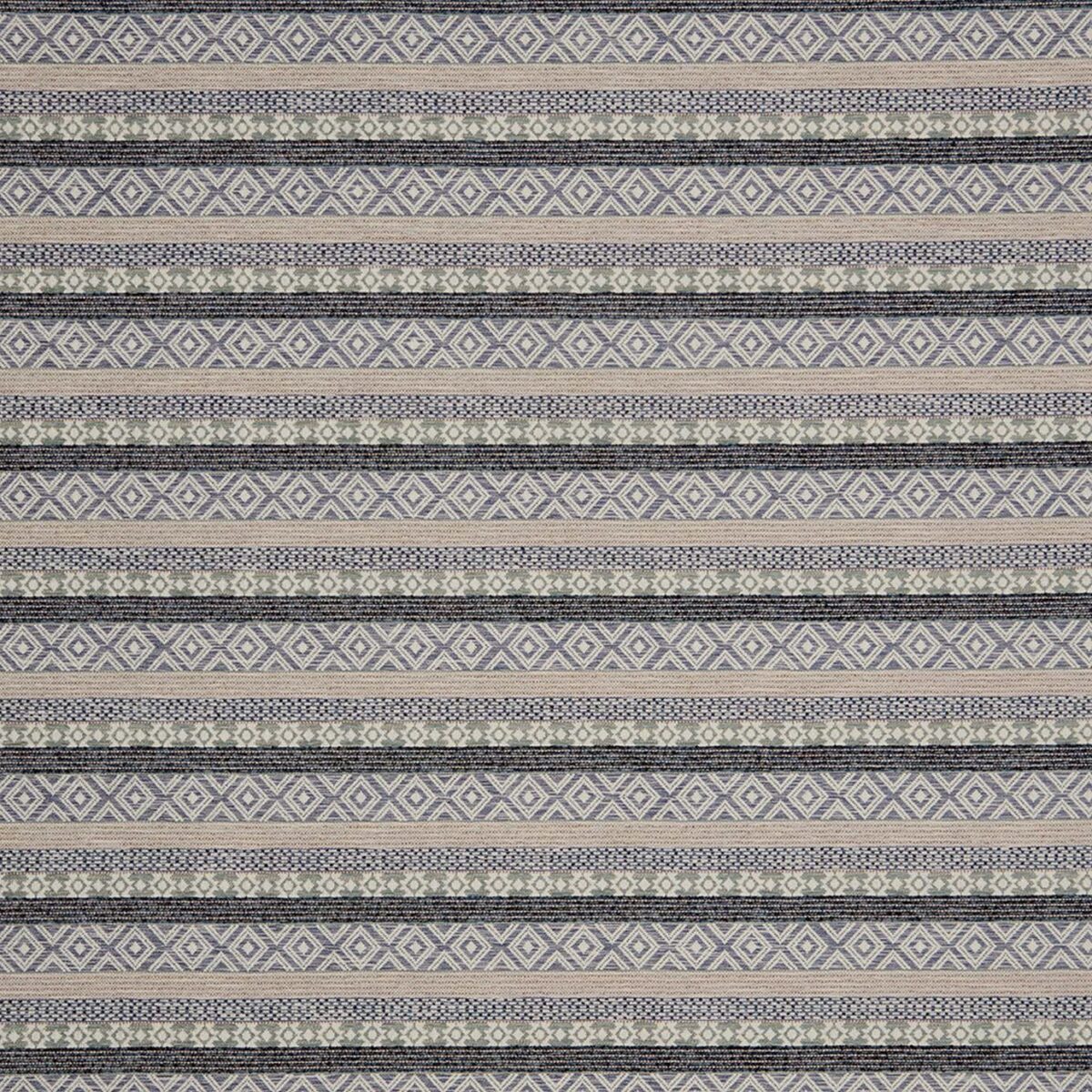 Kamakura Fabric - Sapphire by blue traditional jacquard fabric from iLiv