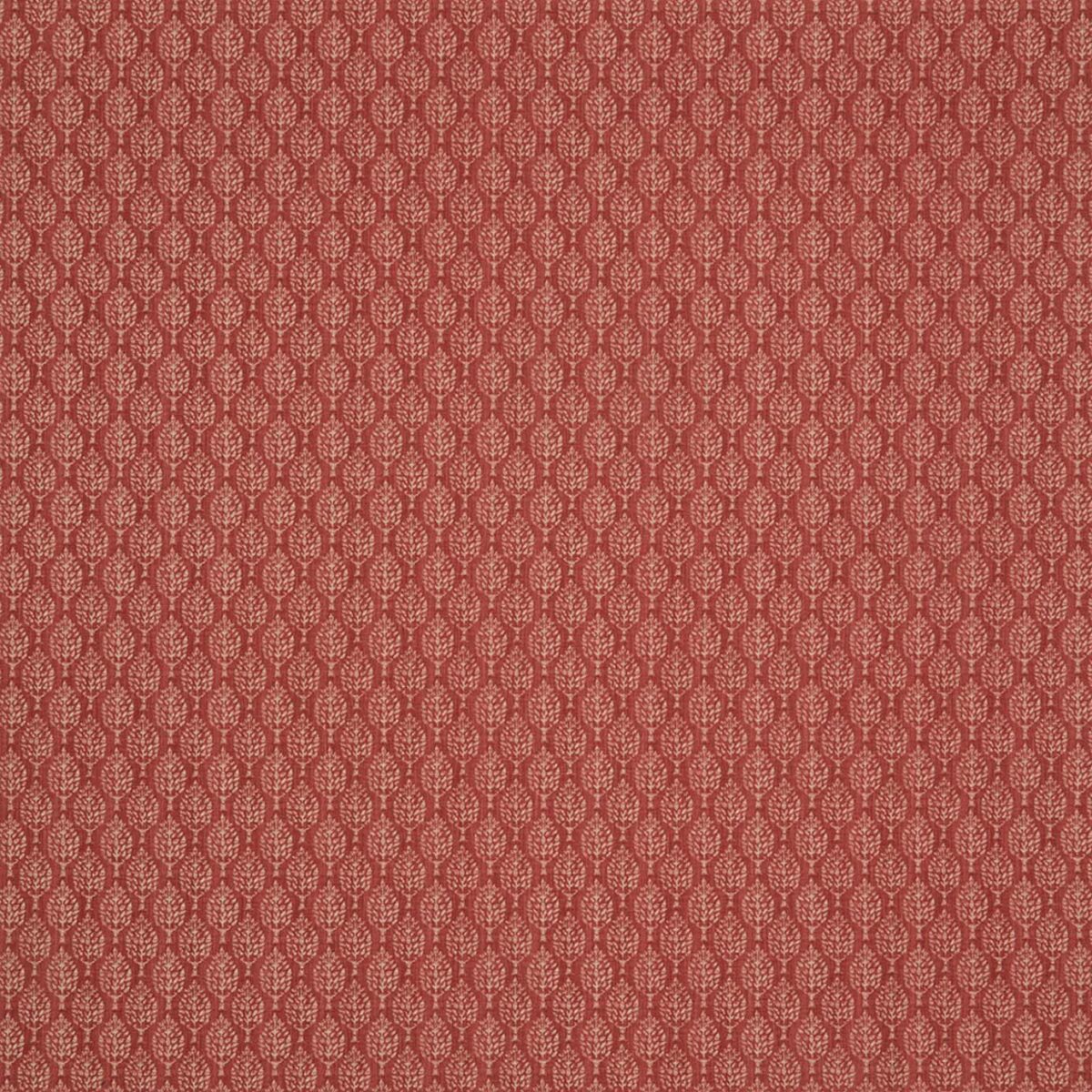 Kemble Fabric - Carnelian by red botanical cotton fabric from iLiv