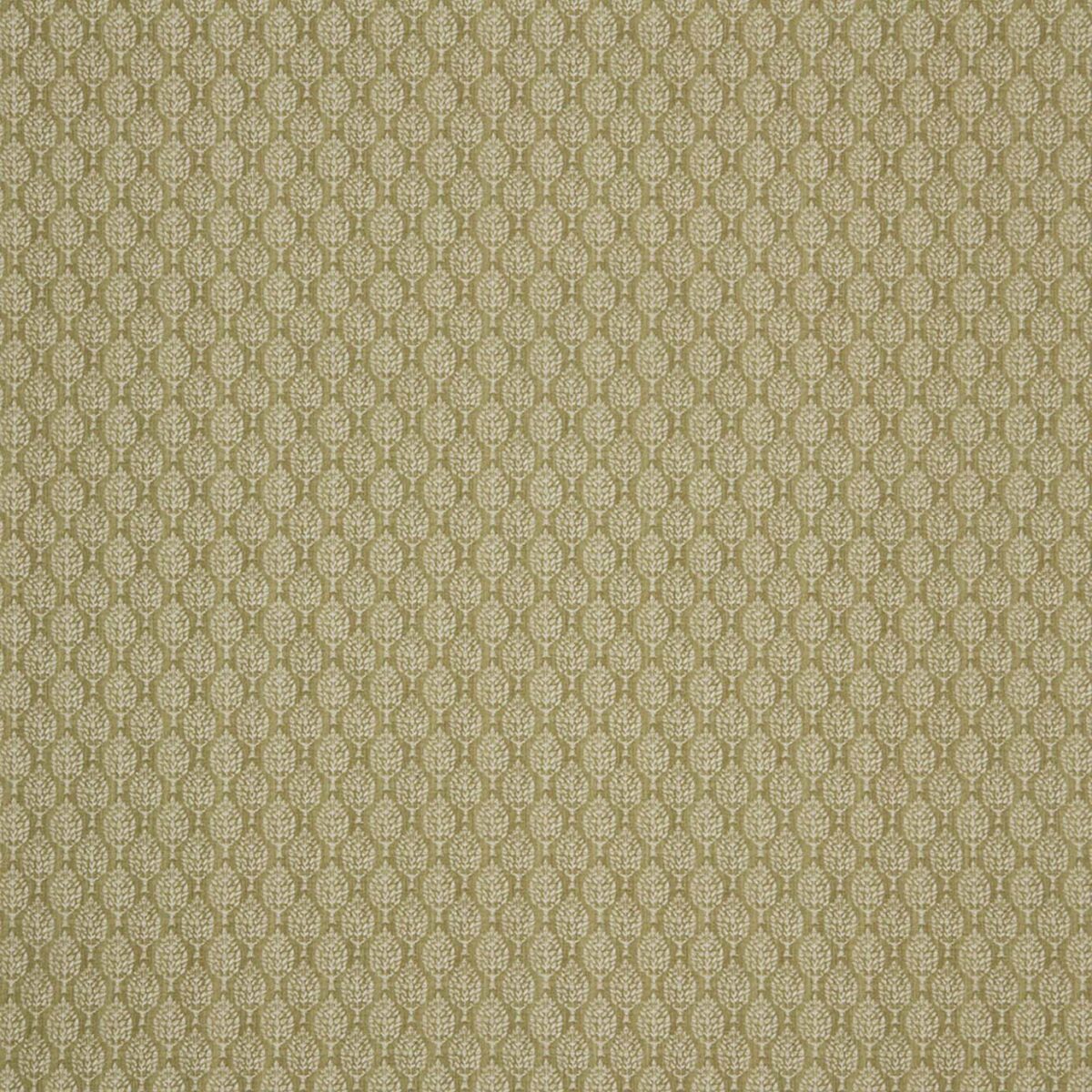 Kemble Fabric - Pistachio by green botanical cotton fabric from iLiv