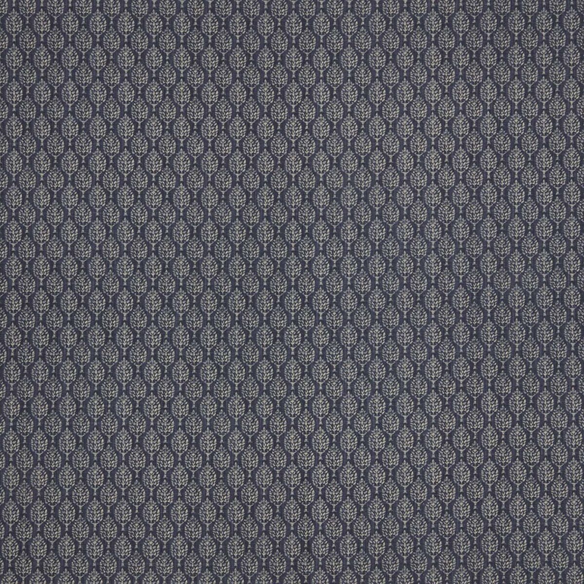 Kemble Fabric - Sapphire by blue botanical cotton fabric from iLiv
