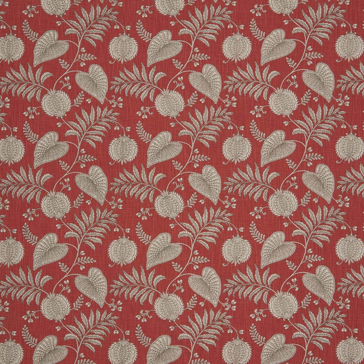 red botanical cotton fabric from iLiv
