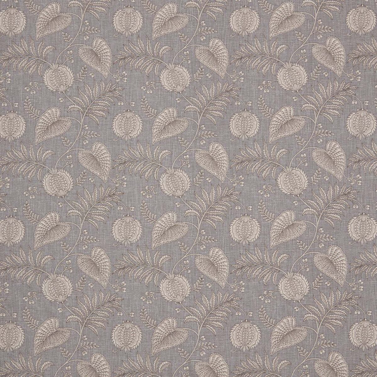 black-grey botanical cotton fabric from iLiv