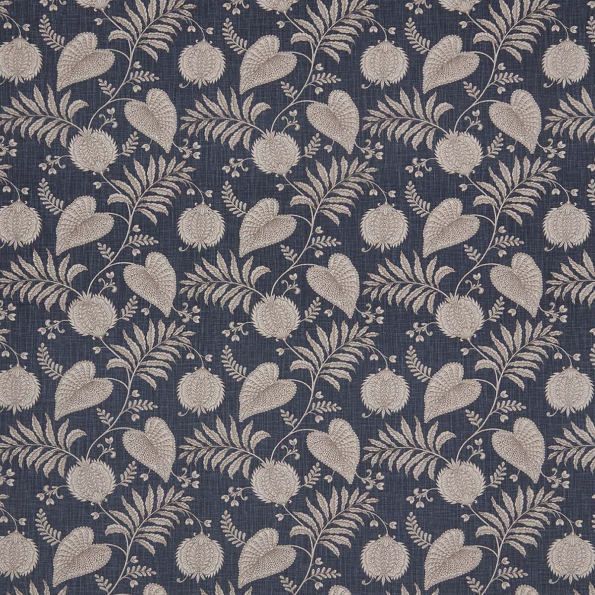 blue botanical cotton fabric from iLiv