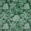 green botanical velvet-chenille fabric from iLiv