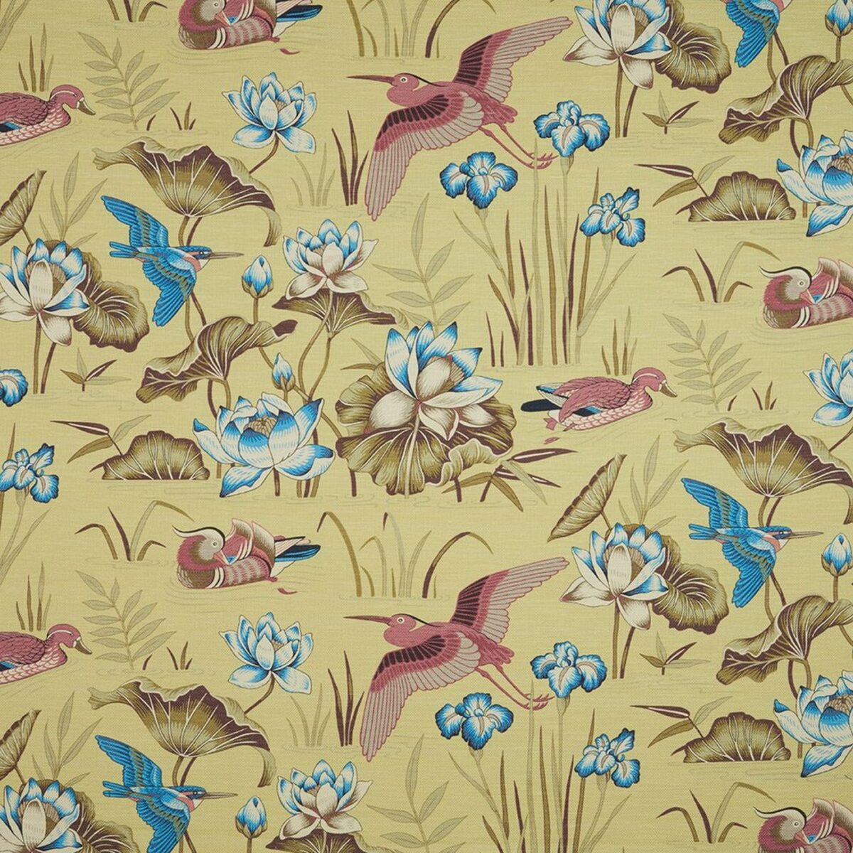 Siyuri Fabric - Mimosa by yellow animal printed fabric from iLiv