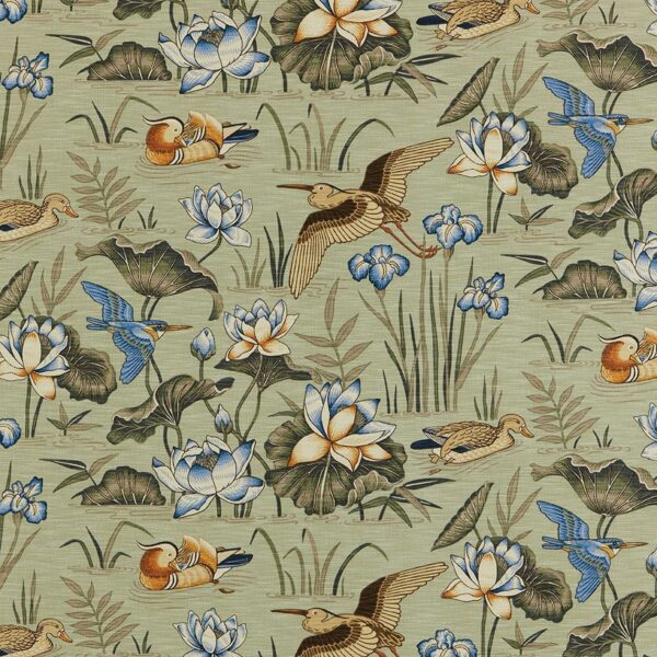 Siyuri Fabric - Willow by green animal printed fabric from iLiv