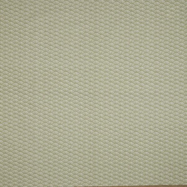 Tatami Fabric - Willow by green contemporary cotton fabric from iLiv