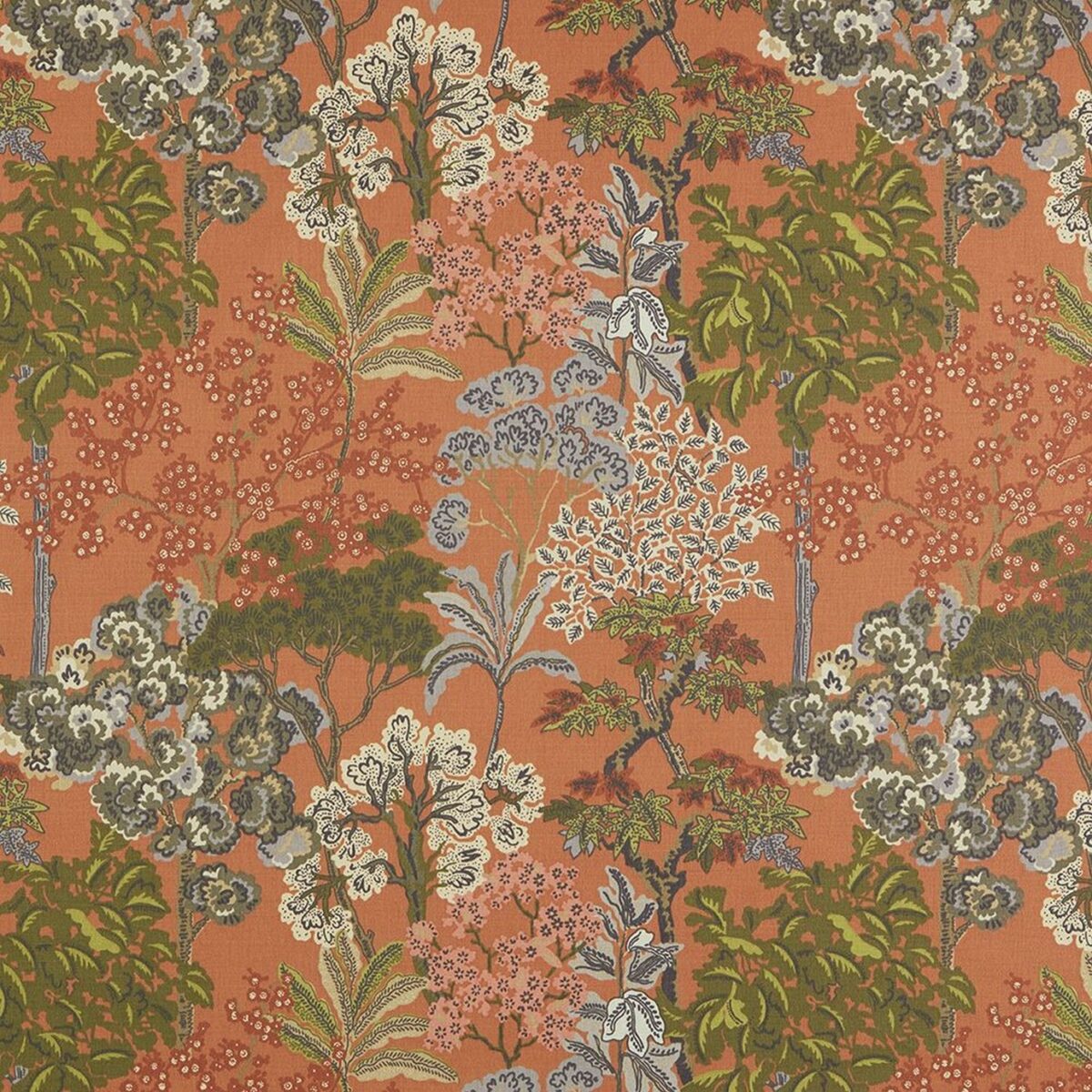 Avar Fabric - Koi by green botanical cotton fabric from iLiv