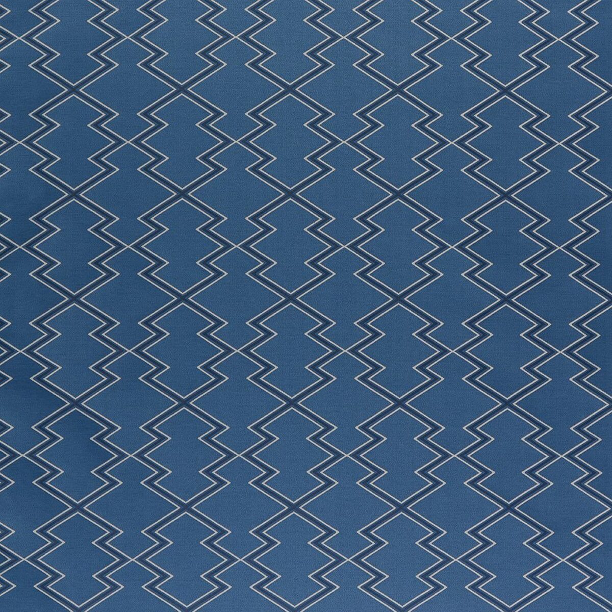 Kivu Fabric - Delft by blue geometric jacquard fabric from iLiv