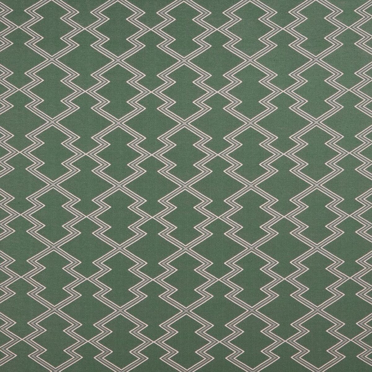 Kivu Fabric - Evergreen by green geometric jacquard fabric from iLiv