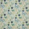 blue botanical cotton fabric from iLiv