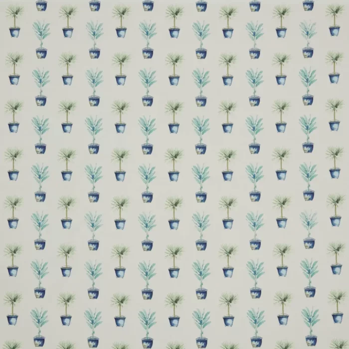 Greenhouse Pots Fabric - Lapis swatch
