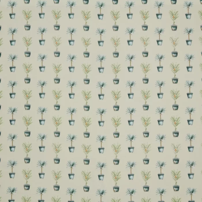 Greenhouse Pots Fabric - Spruce swatch