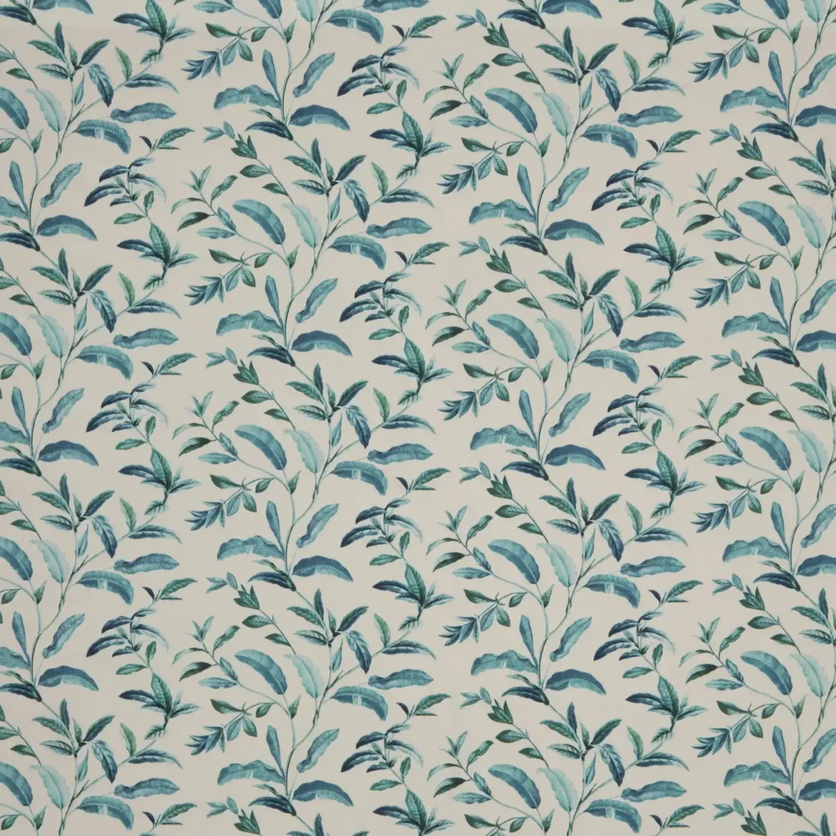 Oasis Fabric - Lapis by blue botanical cotton fabric from iLiv