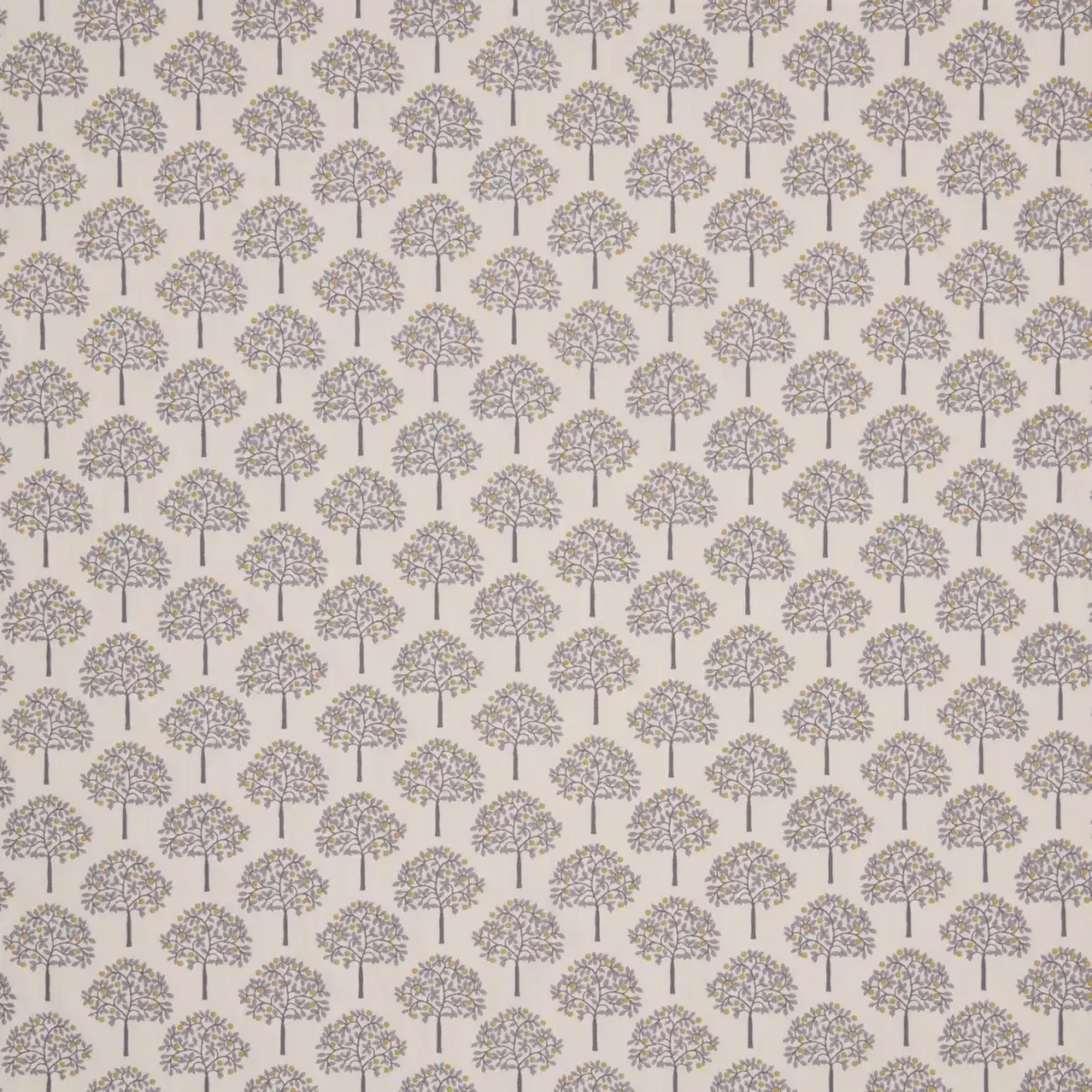 Orange Grove Fabric - Ochre by black-grey botanical embroideried fabric from iLiv