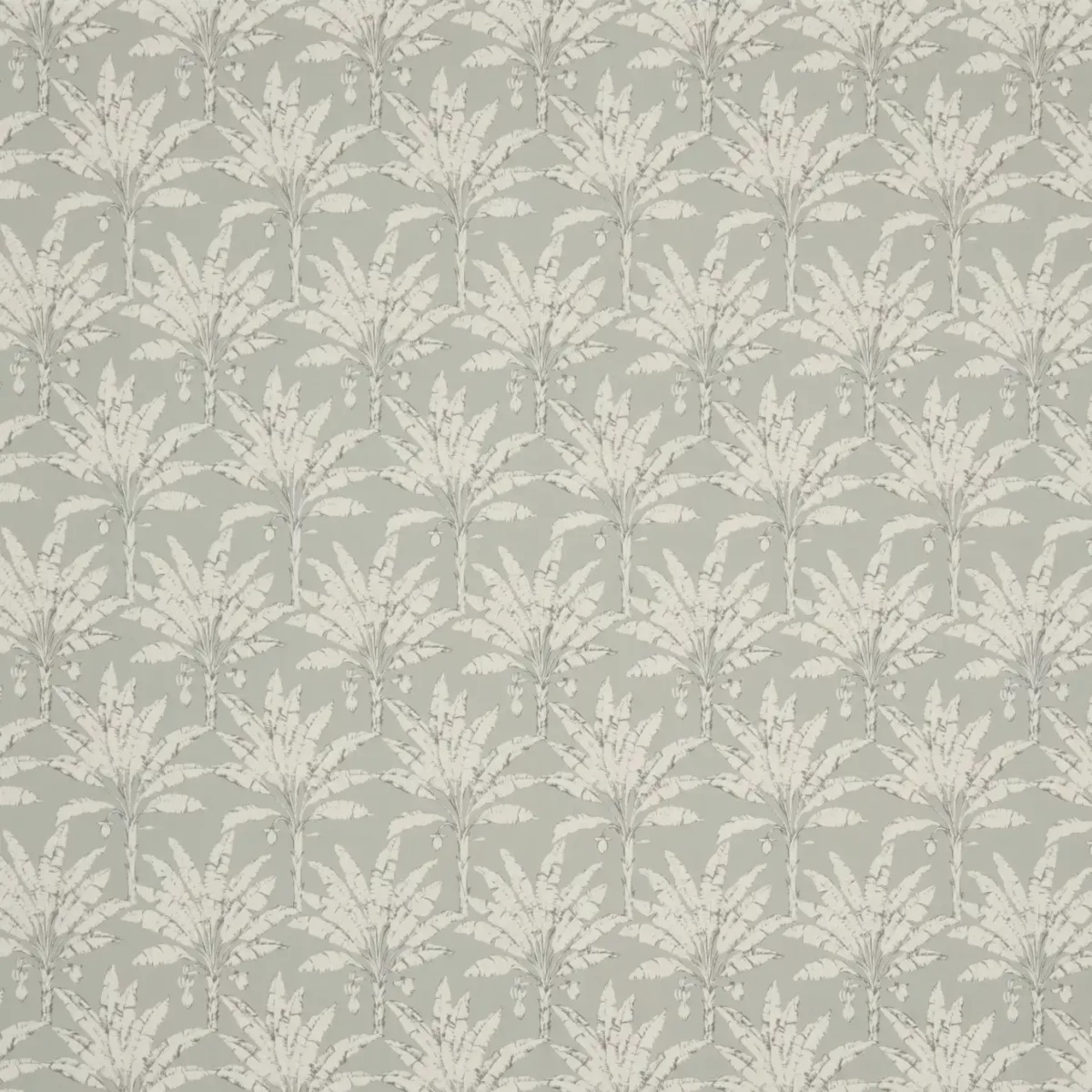 Palm House Fabric - Mist by green botanical cotton fabric from iLiv