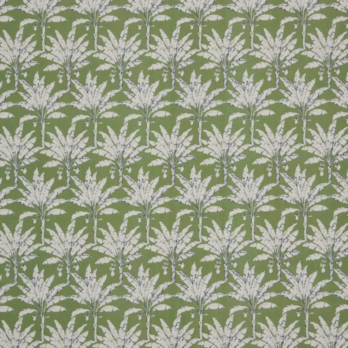 Palm House Fabric - Spruce by green botanical cotton fabric from iLiv