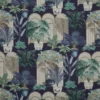 blue botanical cotton fabric from iLiv
