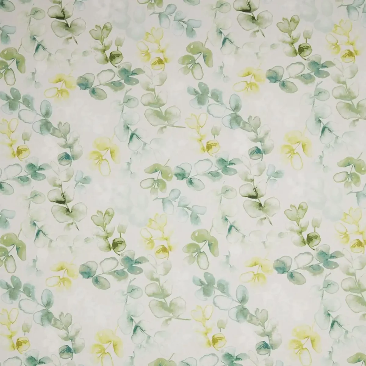 Honour Fabric - Jade by green botanical printed fabric from iLiv