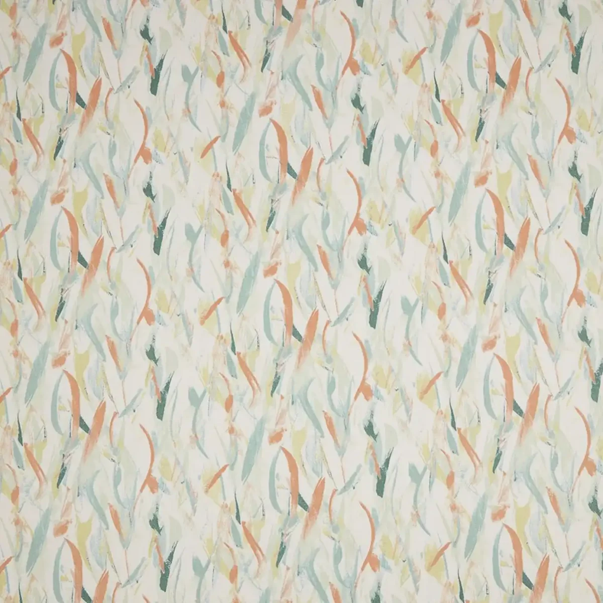 Lunette Fabric - Clementine by multicolour botanical printed fabric from iLiv