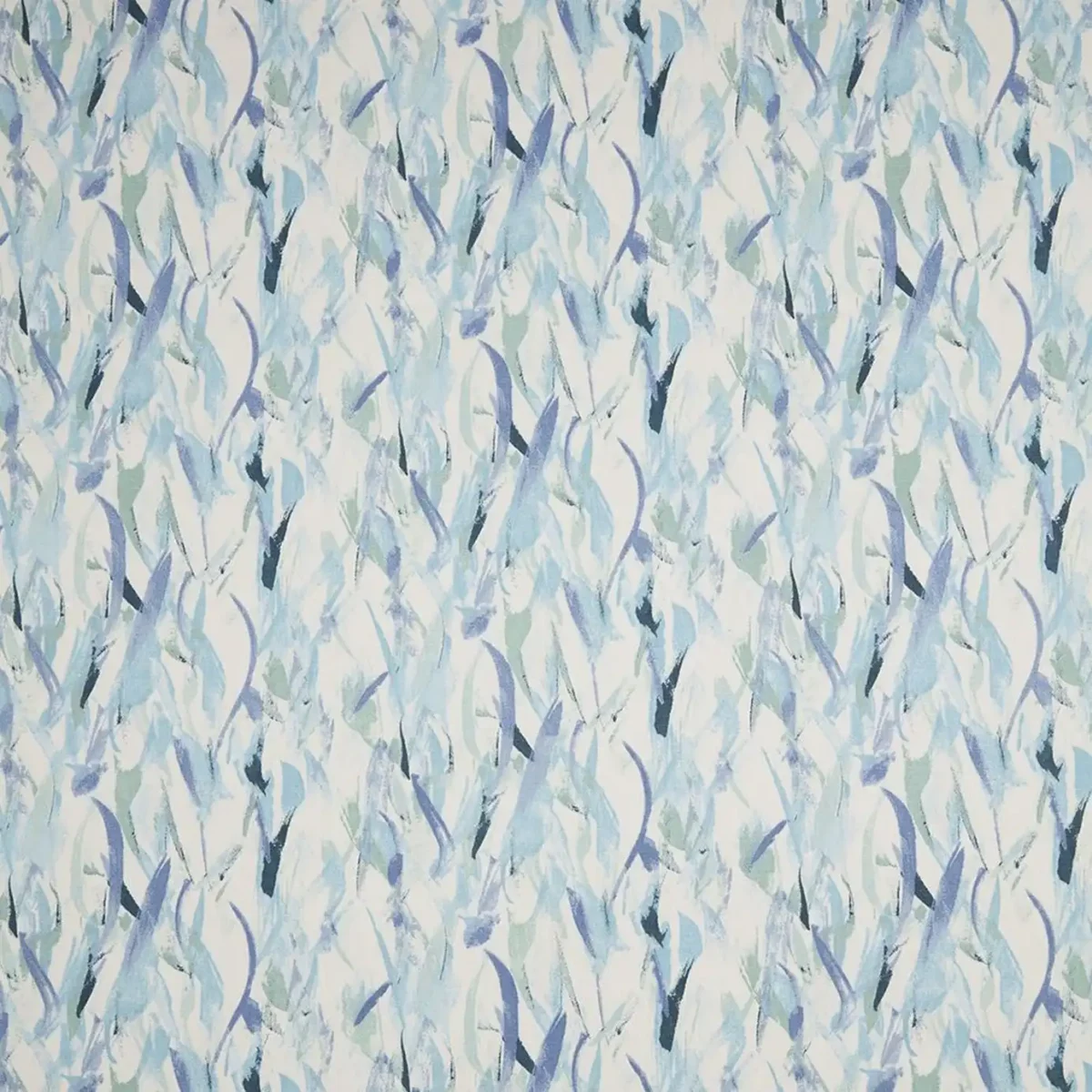 Lunette Fabric - Cobalt by blue botanical printed fabric from iLiv