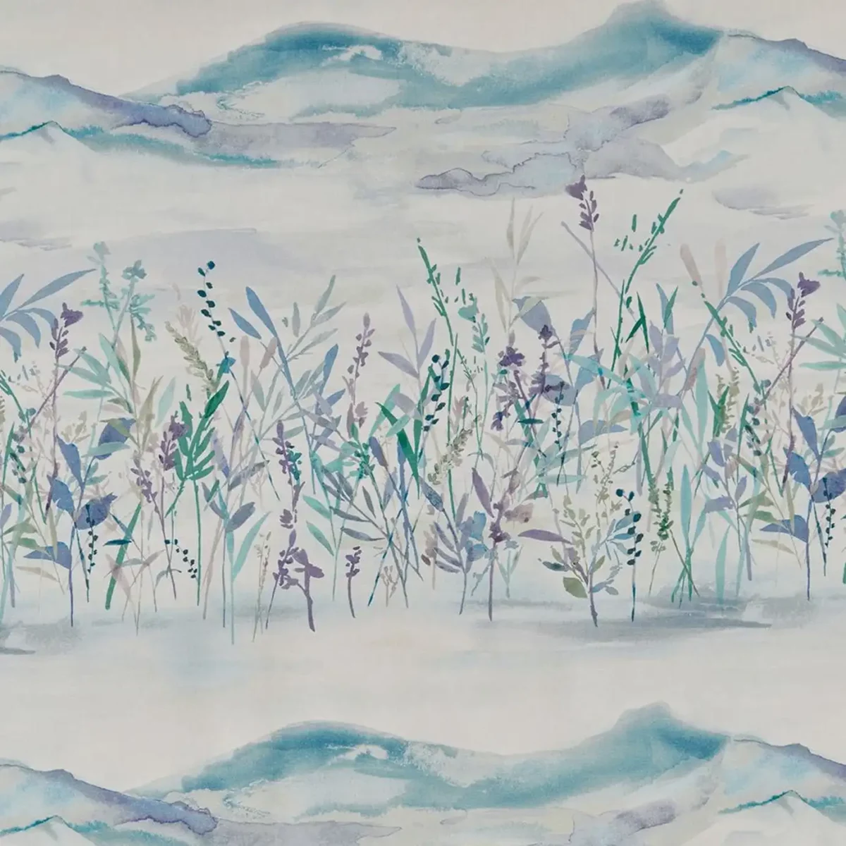 blue botanical printed fabric from iLiv